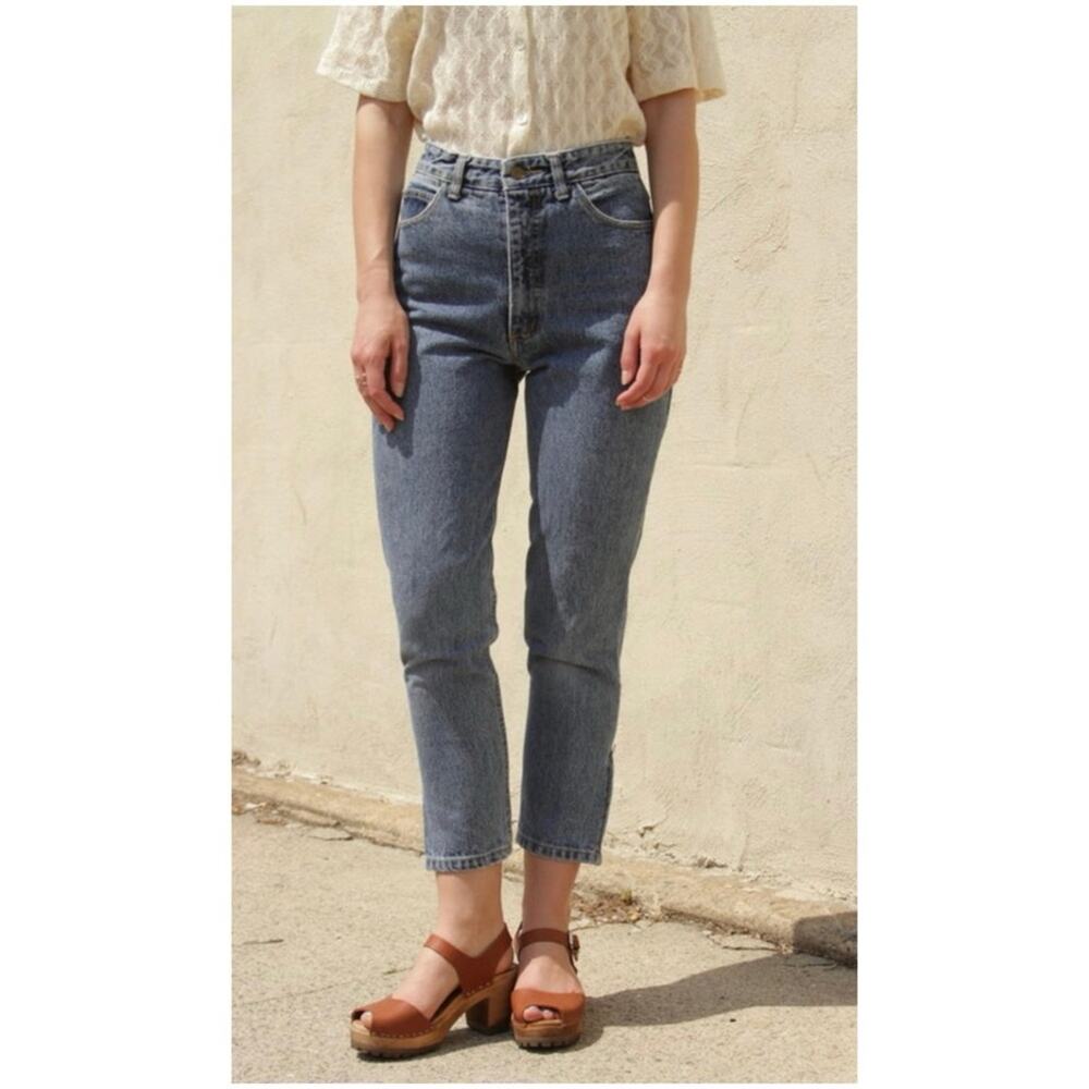 Guess Vintage 80s Women’s Sz 26 High Rise Ankle Zip Denim Jeans USA Made